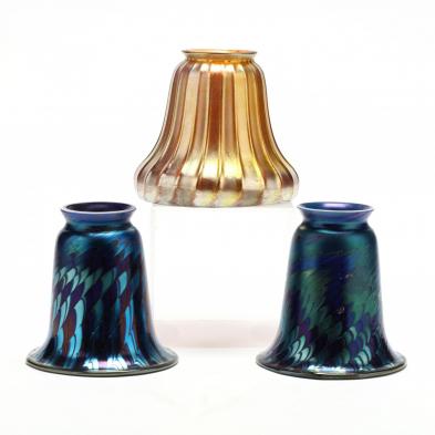 three-american-art-glass-shades