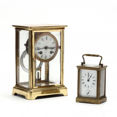 two-brass-carriage-clocks