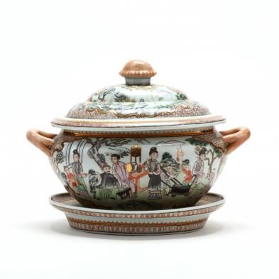 maitland-smith-chinese-export-style-tureen-and-underplate