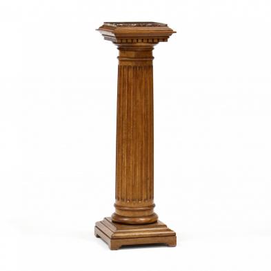 classical-style-walnut-and-marble-pedestal