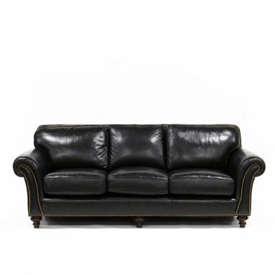 taylor-king-custom-black-leather-sofa