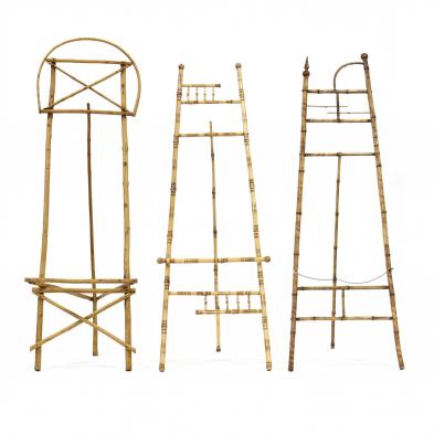 three-antique-easels