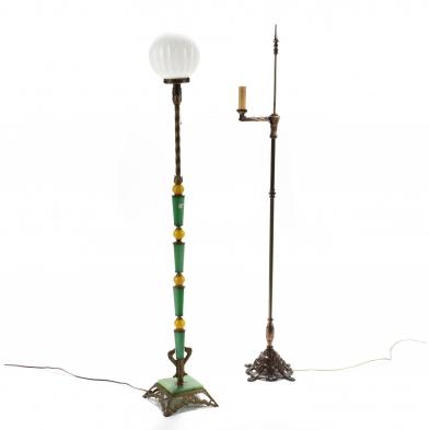 two-art-deco-floor-lamps