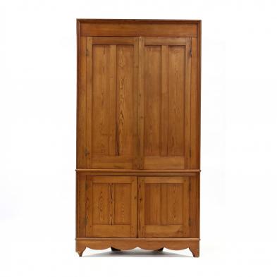large-southern-yellow-pine-architectural-corner-cupboard