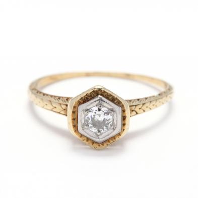 antique-14kt-gold-and-platinum-diamond-ring