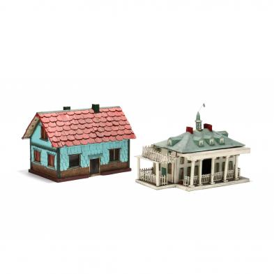 two-folk-art-miniature-houses