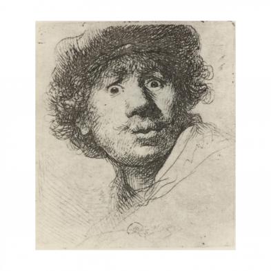 after-rembrandt-van-rijn-dutch-1606-1669-self-portrait-in-a-cap-open-mouthed