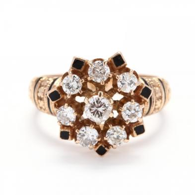 14kt-gold-diamond-and-enamel-ring