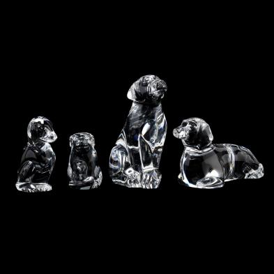 steuben-four-crystal-dog-sculpture
