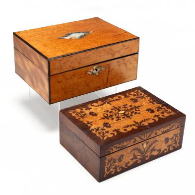 two-antique-inlaid-birds-eye-maple-boxes