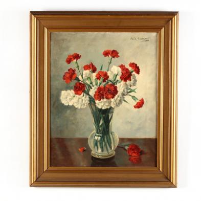 bela-szemerei-hungarian-1892-1963-red-white-carnations