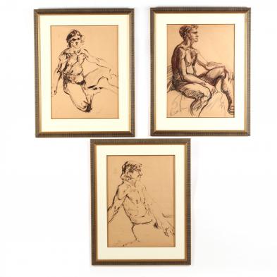 ben-smith-ga-b-1941-three-sketches-of-male-nudes