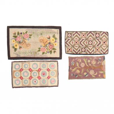 four-vintage-pastel-hooked-rugs