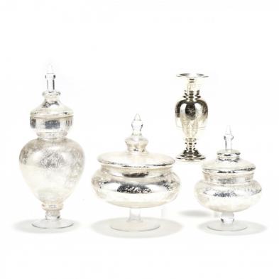 four-pieces-of-contemporary-mercury-glass