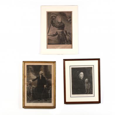three-antique-portrait-engravings-washington-napoleon-and-hogarth