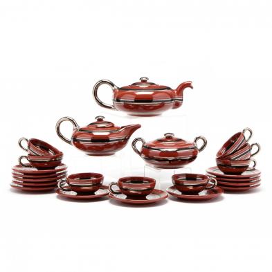 22-piece-vintage-italian-pottery-tea-set