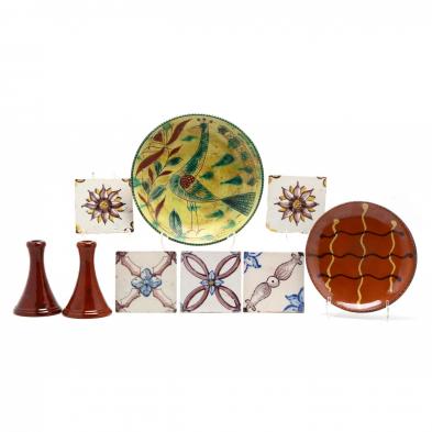 glaze-decorated-pottery-grouping