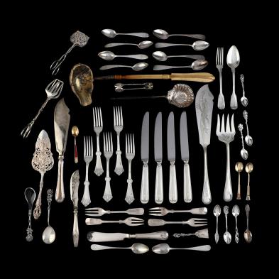 a-collection-of-antique-vintage-800-silver-silverplate-flatware
