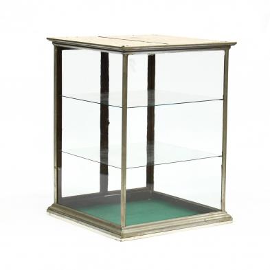 antique-metal-clad-countertop-display-case