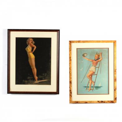 two-vintage-framed-pin-ups