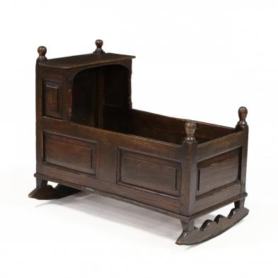william-and-mary-style-antique-walnut-cradle