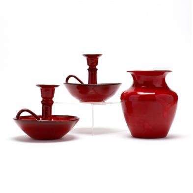 three-red-glazed-nc-pottery-items