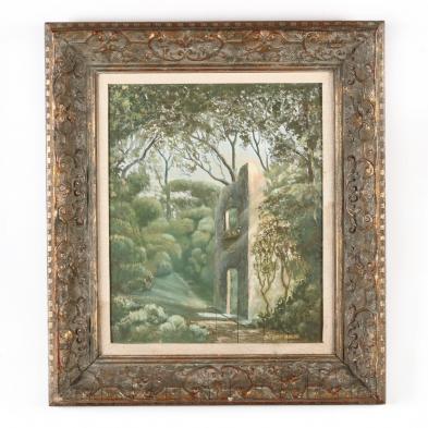 brazilian-school-landscape-painting-with-ruins-by-quintanilha