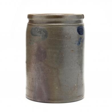 w-h-crisman-strasburg-virginia-stamped-1-gallon-cobalt-decorated-jar