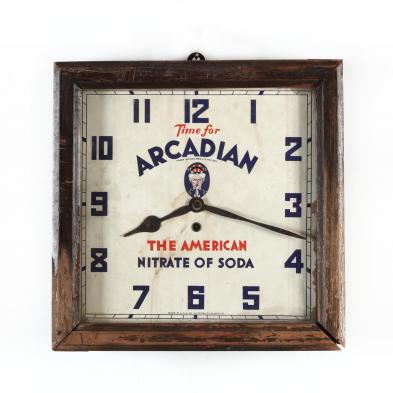 arcadian-soda-advertising-wall-clock