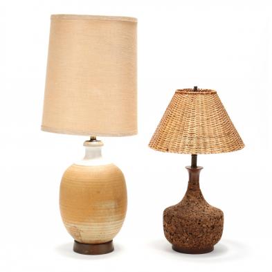 two-mid-century-table-lamps