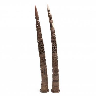 two-similar-bamoun-carved-wooden-tusks-from-cameroon