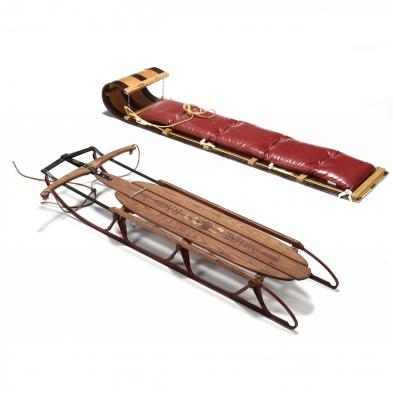 two-vintage-sleds
