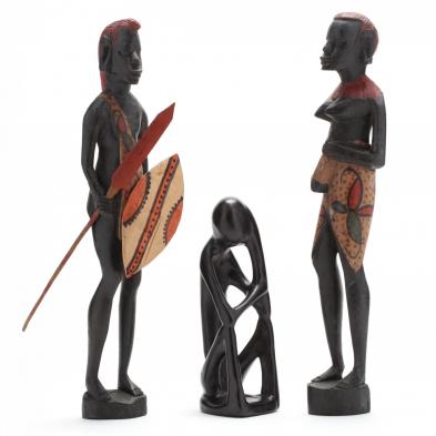 three-african-carvings