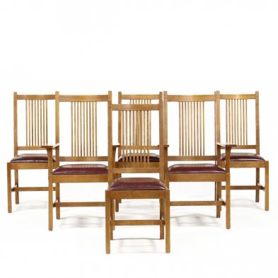stickley-contemporary-mission-oak-set-of-six-dining-chairs