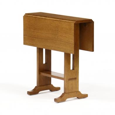 stickley-contemporary-mission-oak-drop-leaf-side-table