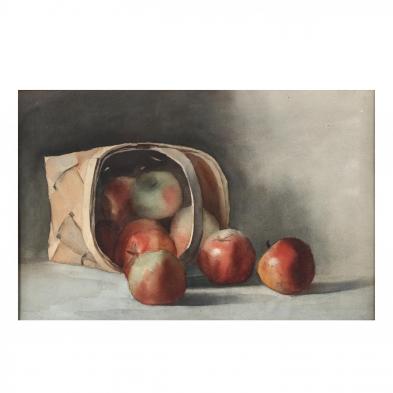 an-antique-still-life-of-an-overturned-basket-of-apples