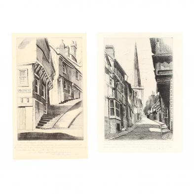 john-taylor-arms-american-1887-1953-two-street-scenes-both-wesleyan-university-demonstration-plates