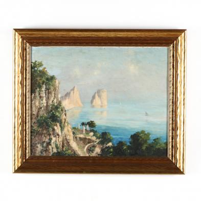 vintage-painting-of-the-mediterranean-coastline