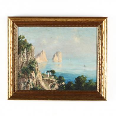 vintage-painting-of-the-mediterranean-coastline