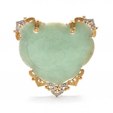 gold-jadeite-and-diamond-brooch-pendant
