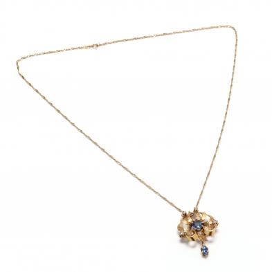gold-sapphire-and-colorless-stone-necklace