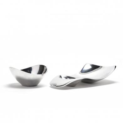 nambe-two-modernist-stainless-steel-serving-dishes