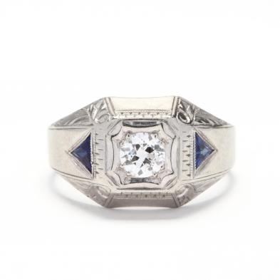 18kt-white-gold-diamond-and-synthetic-sapphire-ring