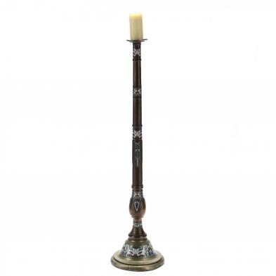 a-vintage-chinese-champleve-pricket-torchiere