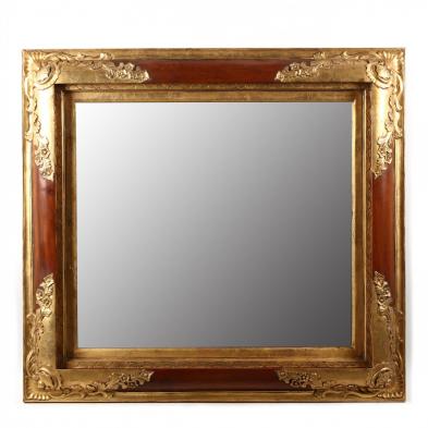 large-contemporary-carved-and-gilt-mahogany-mirror