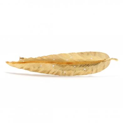 18kt-gold-and-diamond-leaf-brooch-barbara-heinrich