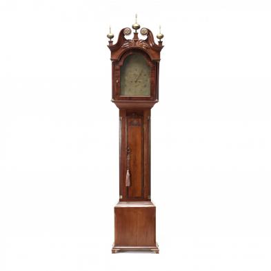 chippendale-tall-case-cherry-clock-john-wood-philadelphia-active-1730-1761