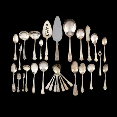 a-group-of-sterling-silver-and-coin-silver-flatware