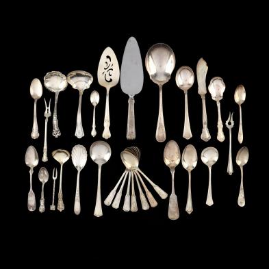 a-group-of-sterling-silver-and-coin-silver-flatware