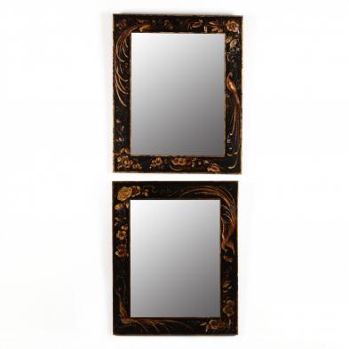 pair-of-vintage-diminutive-chinoiserie-mirrors